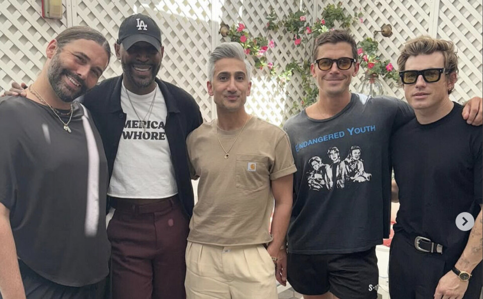 Hele Queer Eye, bestående av Jonathan Van Ness (f.v.), Karamo Brown, Tan France, Antoni Porowski og Jeremiah Brent. Hele Queer Eye, bestående av Jonathan van Ness (f.v.), Karamo Brown, Tan France, Antoni Porowski og Jeremiah Brent.