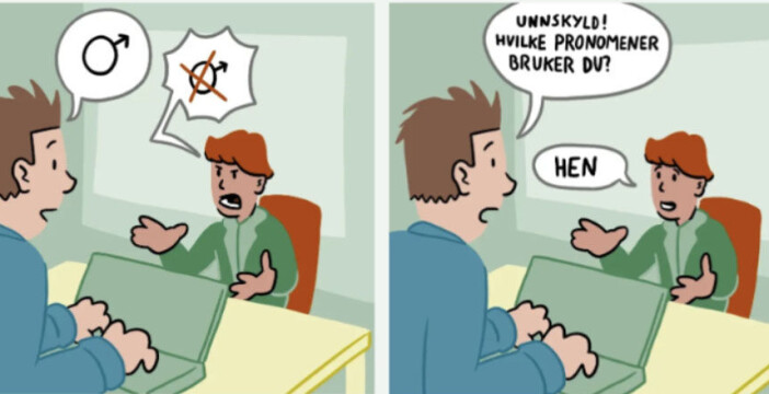 Eksempelbilde fra Bufdirs nye kurs som blant annet omhandler mangfold og likestilling.