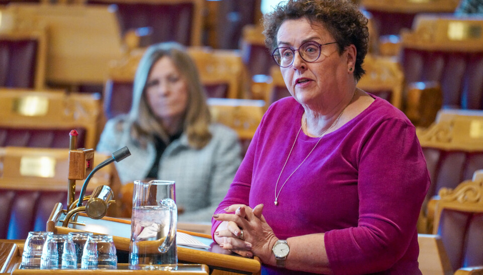 Olaug Bollestad fotografert under en spørretime i Stortinget i februar 2025.