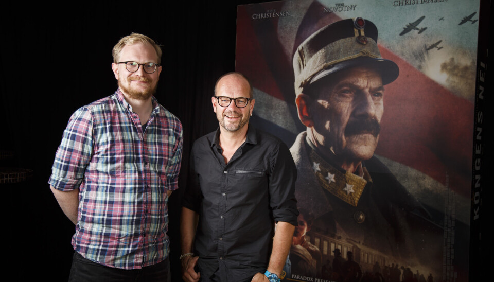 Jan Trygve Røyneland (t.v.) og Harald Rosenløw Eeg har skrevet manus sammen til «Henki»-serien. De sto bak manuset til «Kongens nei» (2016) sammen.