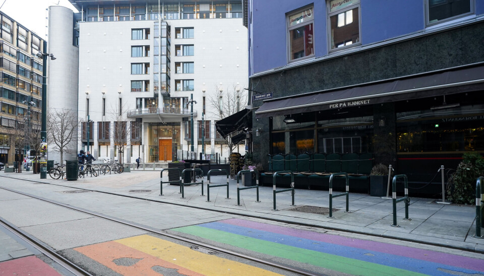 Rosenkrantz' gate, der masseskytingen skjedde under Pride i 2022.